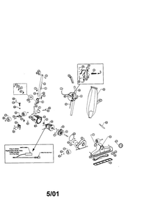 Upright Vacuum Diagram and Parts List for 1028  Dirt Devil Upright Vacuum